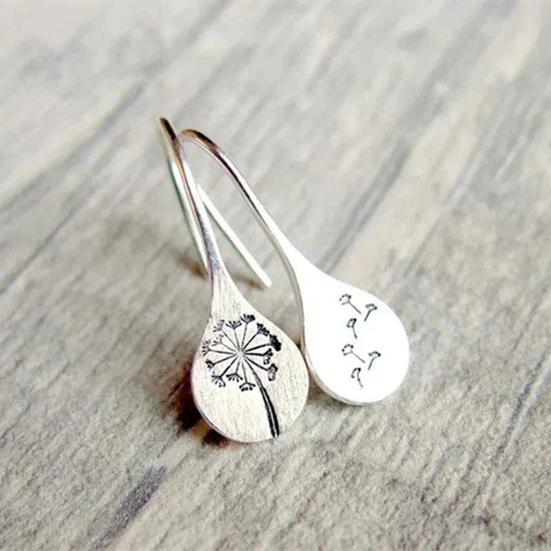 Vintage Flower Earrings in 925 Silver