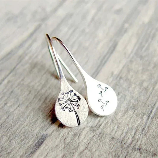 Vintage Flower Earrings in 925 Silver