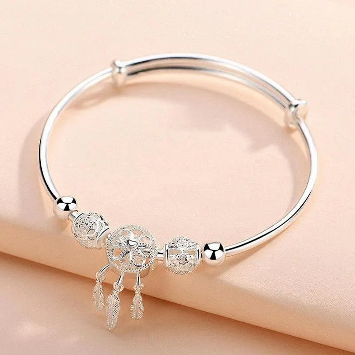 Adjustable Dreamcatcher Sterling Silver 925 Bracelet