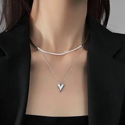 925 Silver Necklace with Bohemian Heart