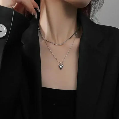 925 Silver Necklace with Bohemian Heart