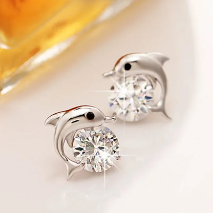 Sterling Silver Dolphin Jewelry Set