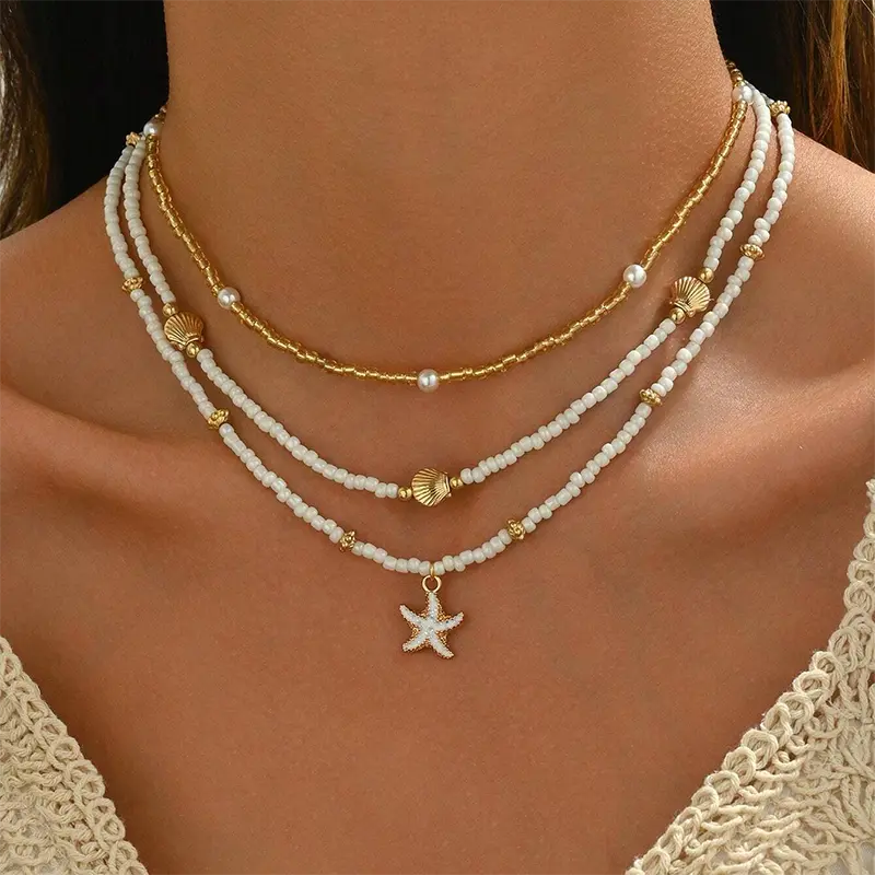 Sea Breeze Necklace with Tropical Pearls