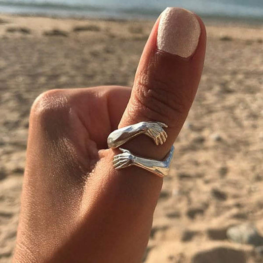Adjustable Embrace Silver Ring