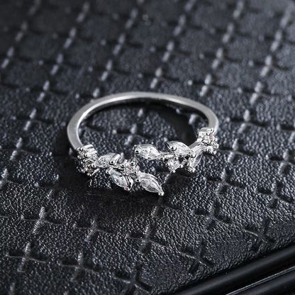 Elegant Adjustable Zirconia Ring
