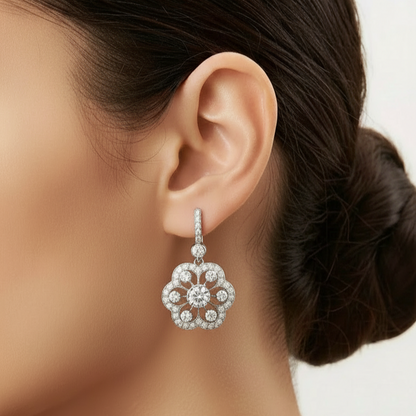 Vintage Crystal Mandala Earrings