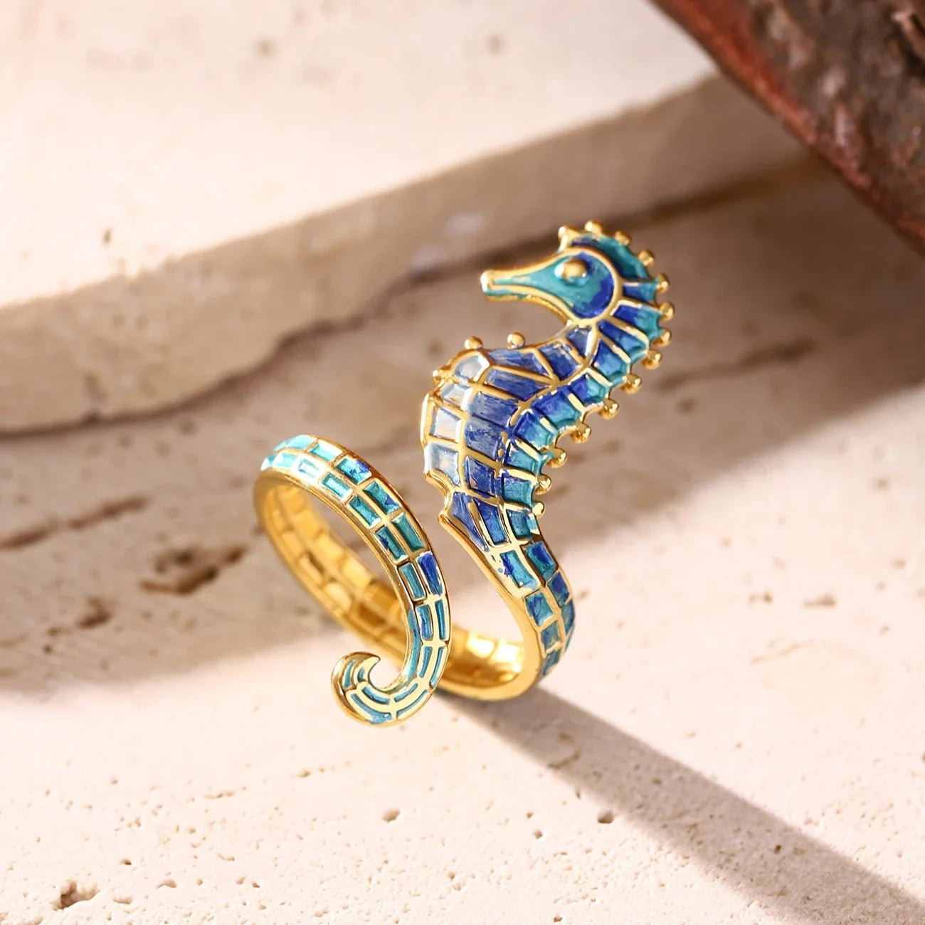 Adjustable Seahorse Bohemian Style Ring