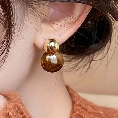AurÃ©lie Amber Drop Earrings | Gold