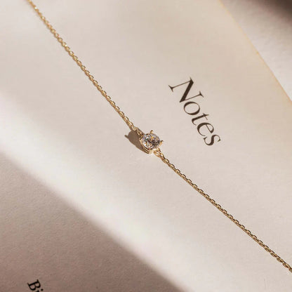 Clea Stone Bracelet | White Gold