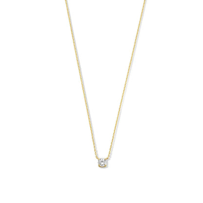 ClÃ©a Moissanite Stone Necklace | Gold