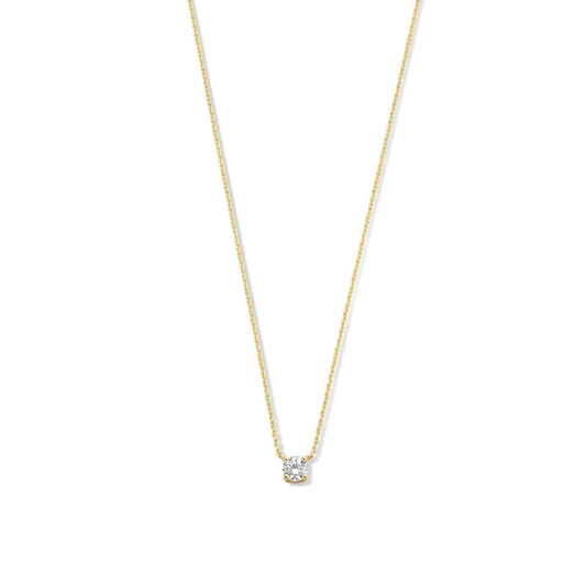 ClÃ©a Moissanite Stone Necklace | Gold