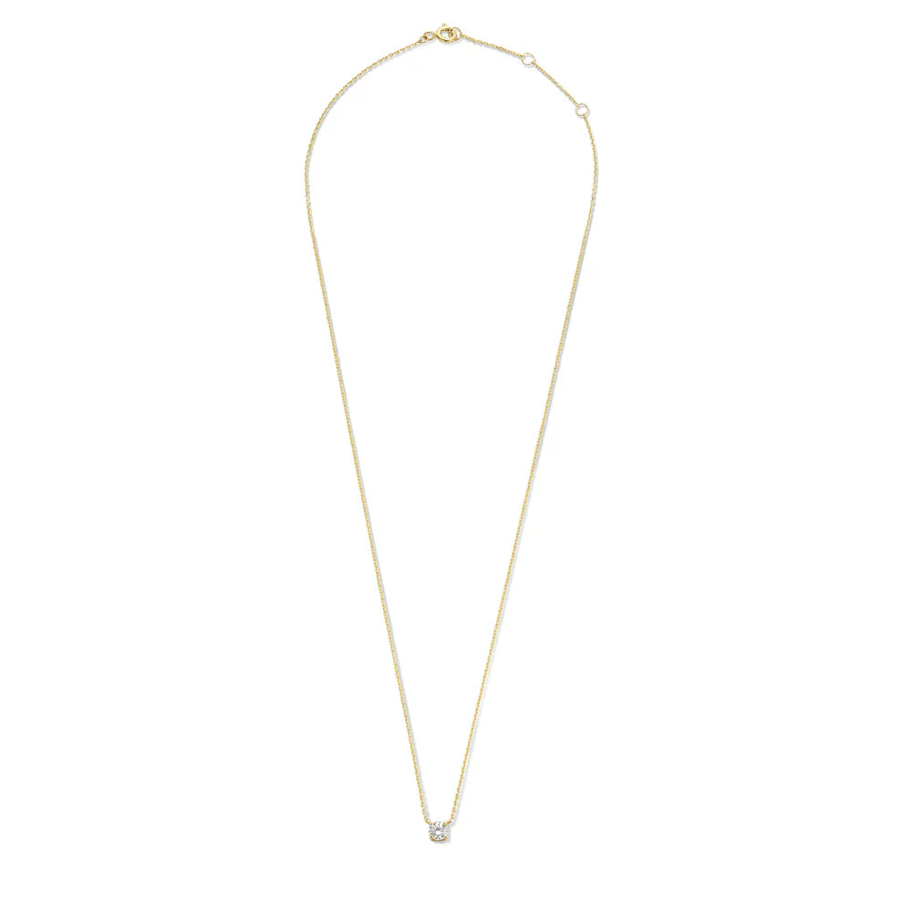 ClÃ©a Moissanite Stone Necklace | Gold