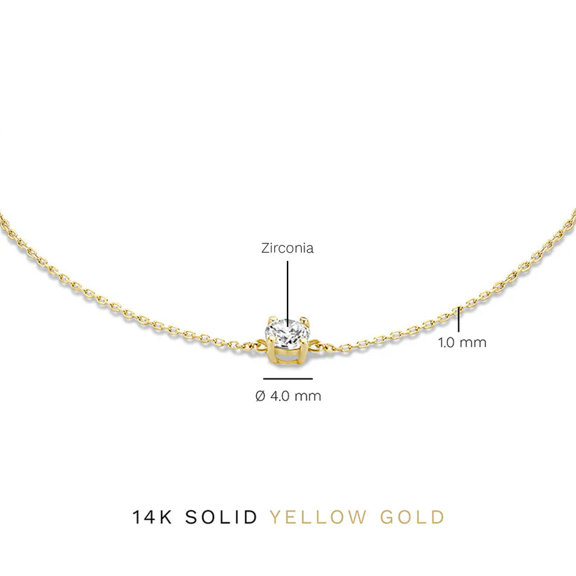 Clea Stone Bracelet | White Gold