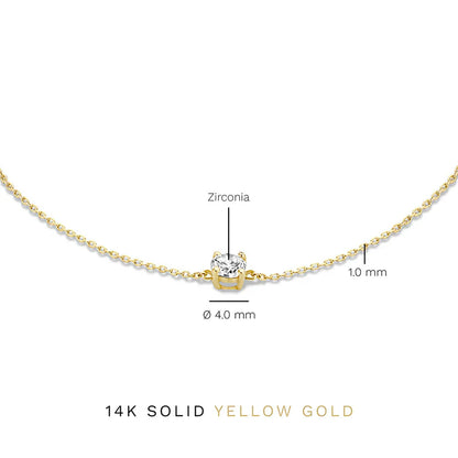 Clea Stone Bracelet | White Gold