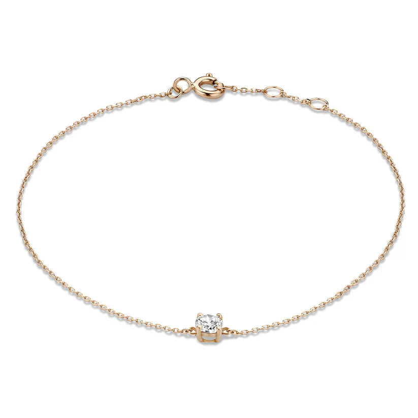 Clea Stone Bracelet | White Gold
