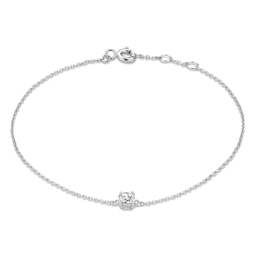 Clea Stone Bracelet | White Gold