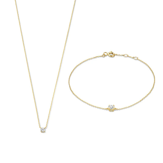 ClÃ©a Moissanite Stone Set | Gold