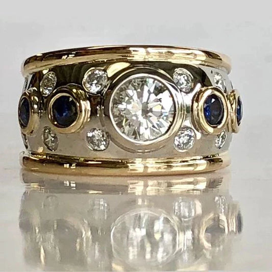 Vintage Inlaid Zirconia Ring