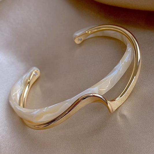 Adriana - Elegant White Opal Gold Plated Bracelet