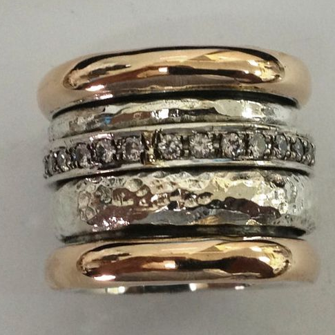 Vintage Thick Gold and Silver Ring