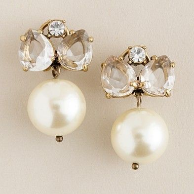 Vintage Bow Tie Earrings with Pearls