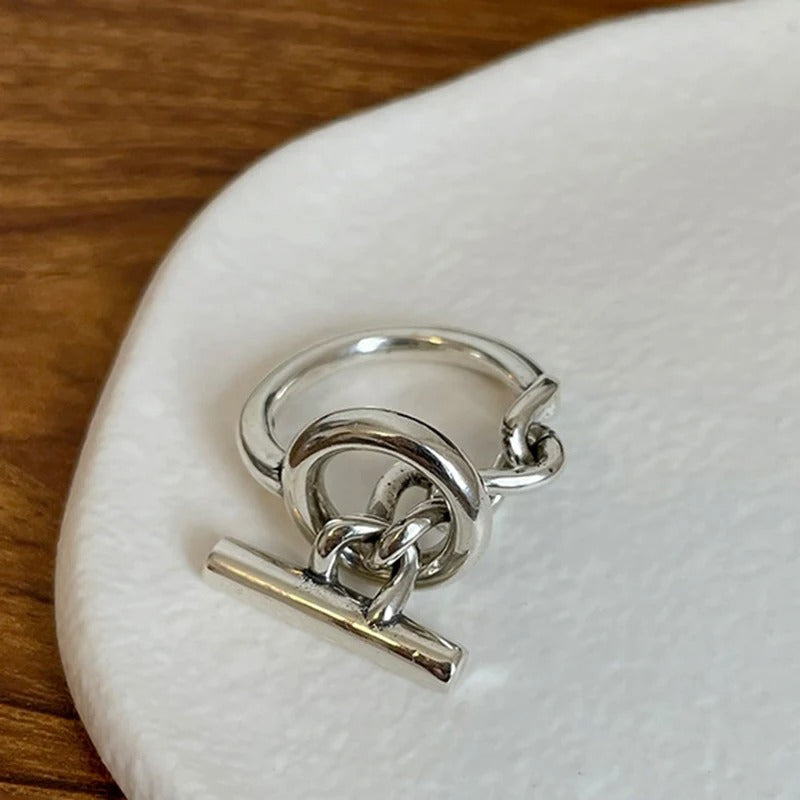 Adjustable 925 Silver Design Ring