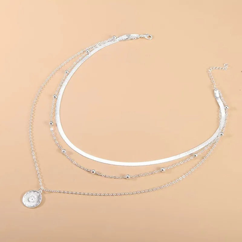 Triple 925 Silver Necklace