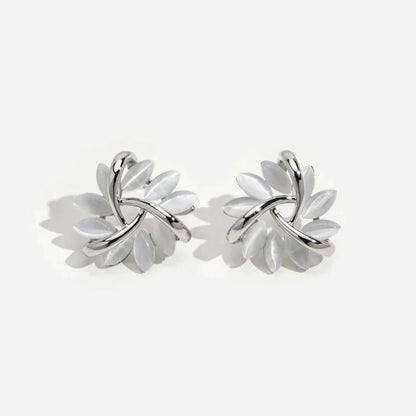 Elegant Nut Earrings in Gold and Silver