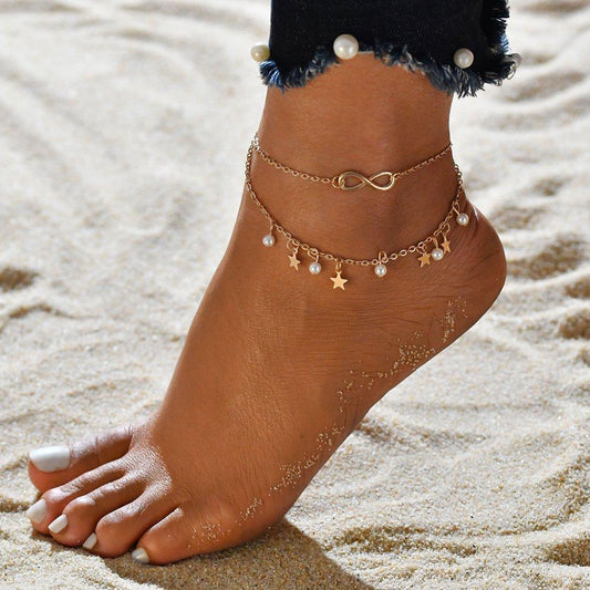 Infinity Anklet + Pearls and Stars