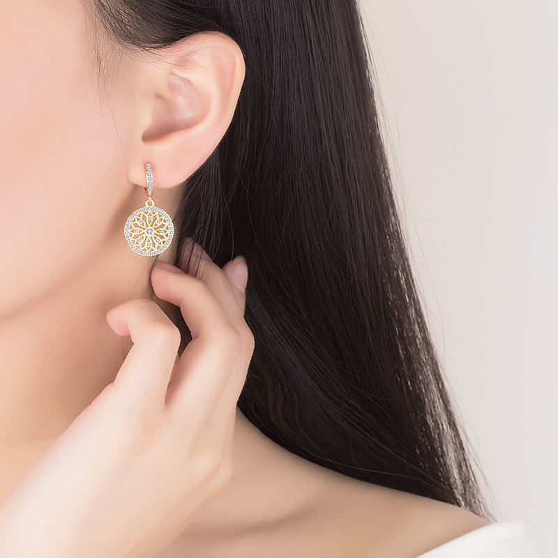 Kaleidoscope Gold Plated Earrings